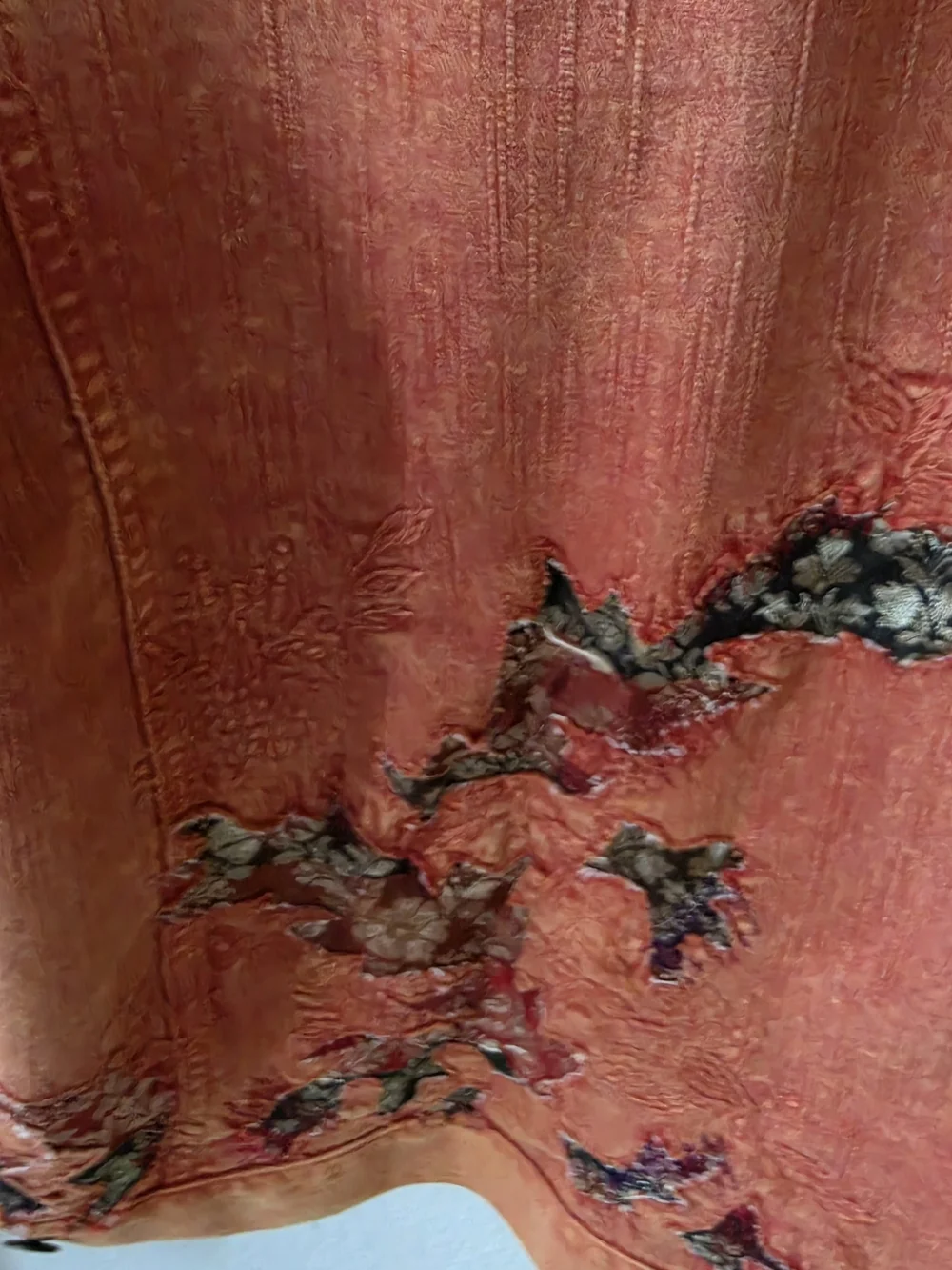 Chico's Burnt Orange Embroidered Denim Jacket - Picture 3 of 7